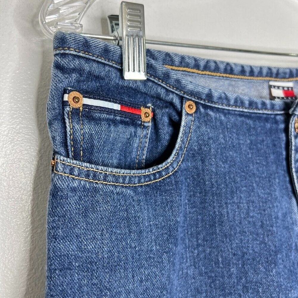 Tommy Hilfiger Blue Denim Vintage 90's Flare Bell Bottom Jeans Size 9 Women's - Picture 3 of 13